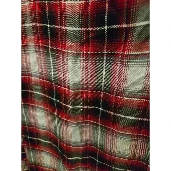 Jane And Delancey Women's 1X Red Plaid Balloon Sleeve Blouse Multicolor - Picture 3 of 11